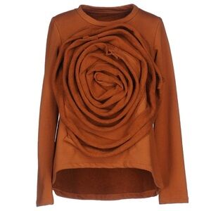 Brand New with Tags Italian Cotton Sweatshirt Brown Size IT 44 US 8